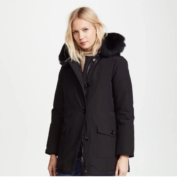 Woolrich Ultra Warm Arctic Down Parka with black fur lined hood EUC - Picture 1 of 6